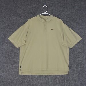 Simms Polo Shirt Mens L Tan Short Sleeve Cotton 3XDRY Fishing Outdoor